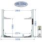 Preview: Twin Busch 2 Säulen Hebebühne TW242M 4.2t – BASIC LINE – halbautomatische Entriegelung vollverzinkt